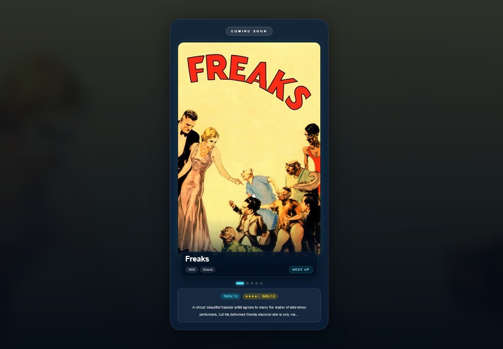 Poster Player Coming Soon screen