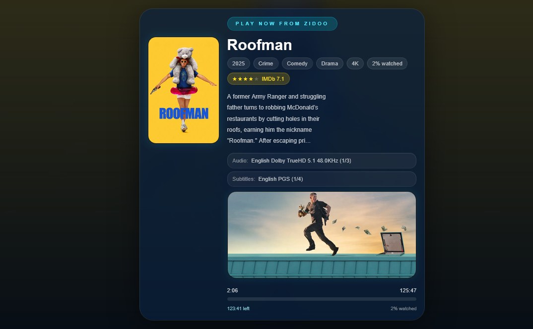 Poster Player Play Now screen