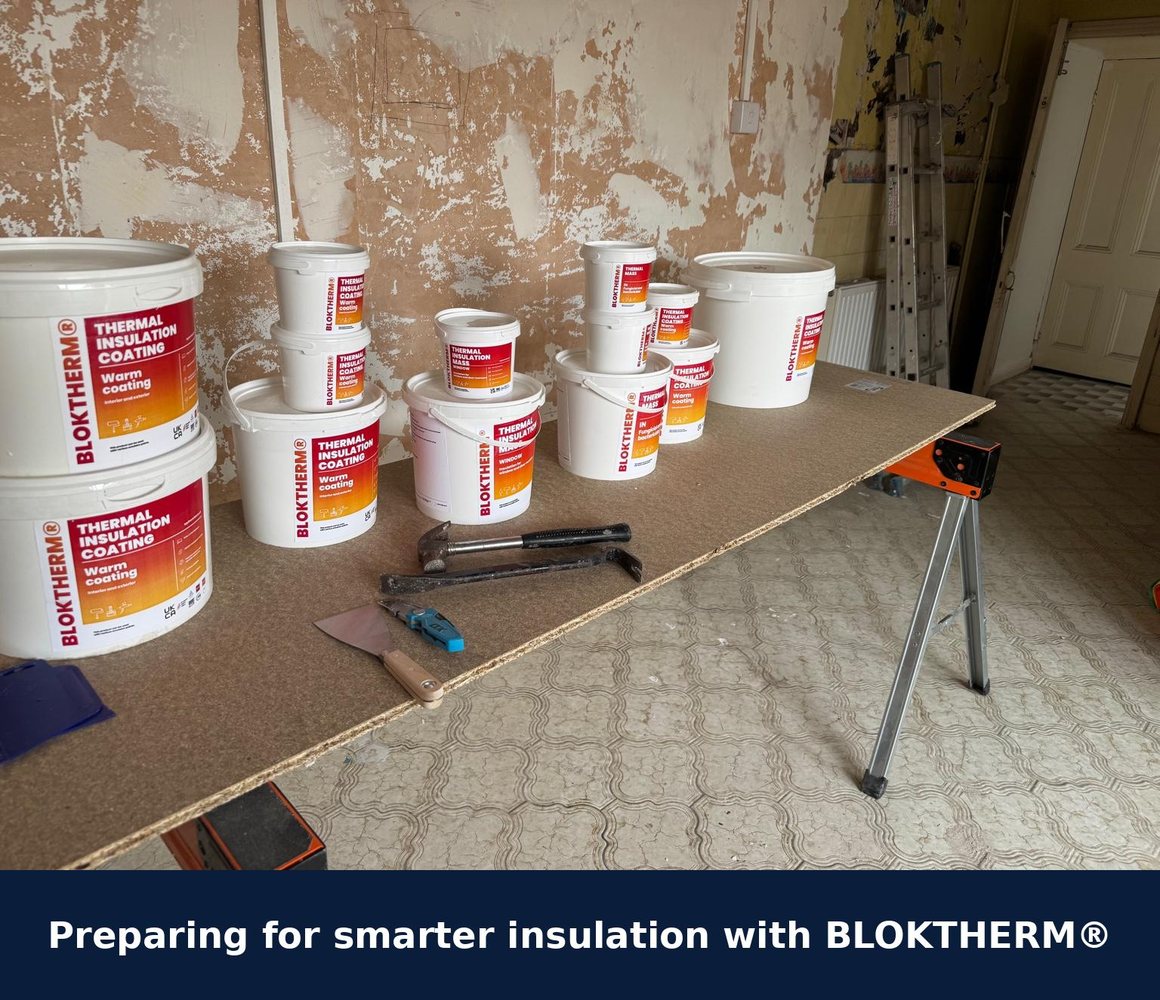 BLOKTHERM products prepared for insulation coating work